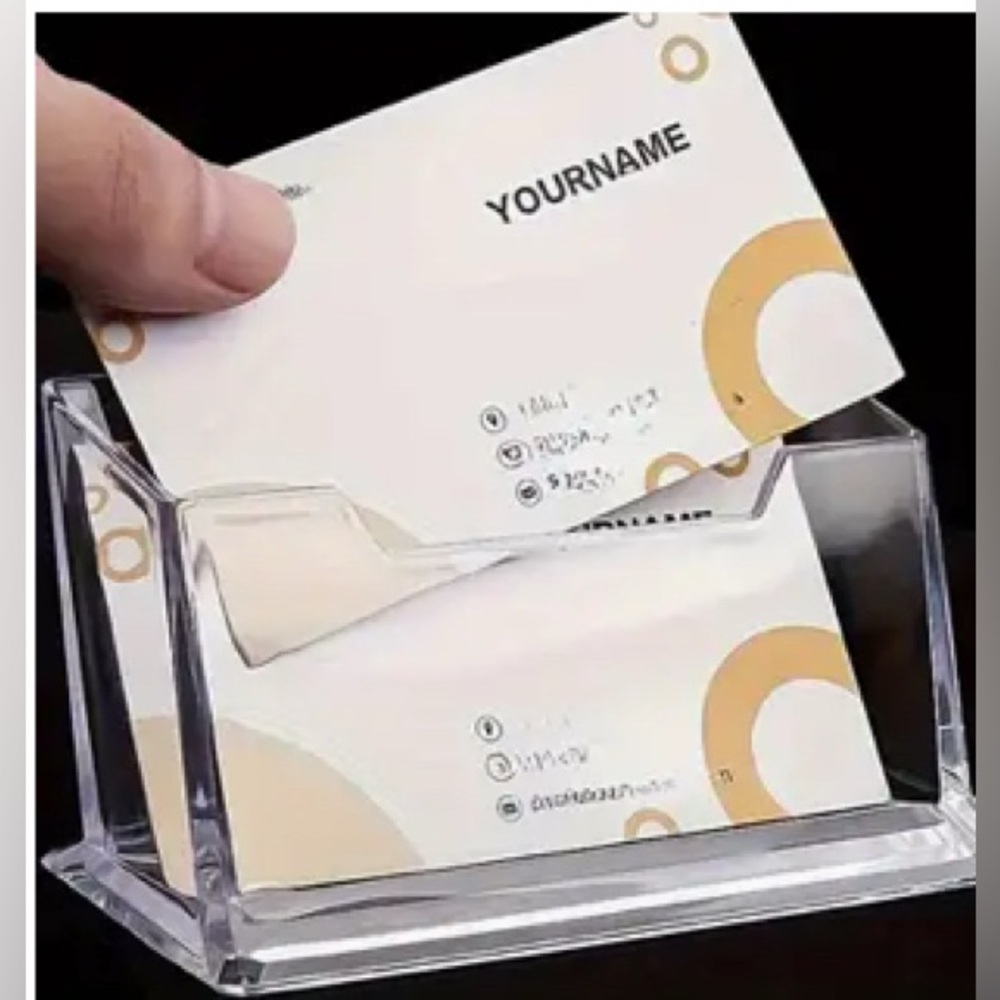 Card Holder Clear Acrylic Business NEW
